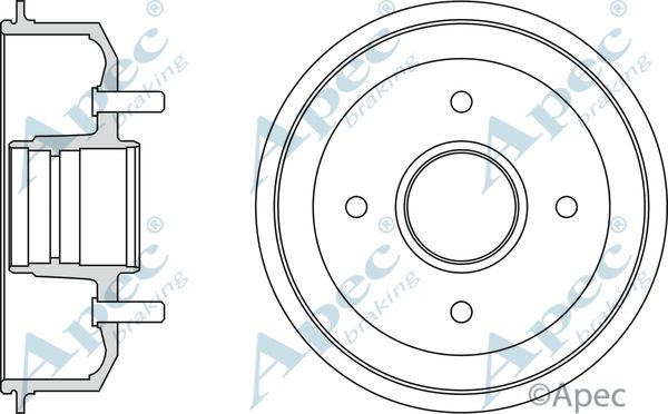 APEC BRAKING stabdžių būgnas DRM9145